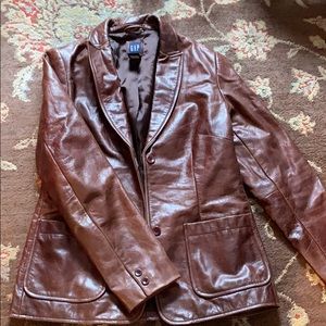 Women’s leather blazer GAP XS